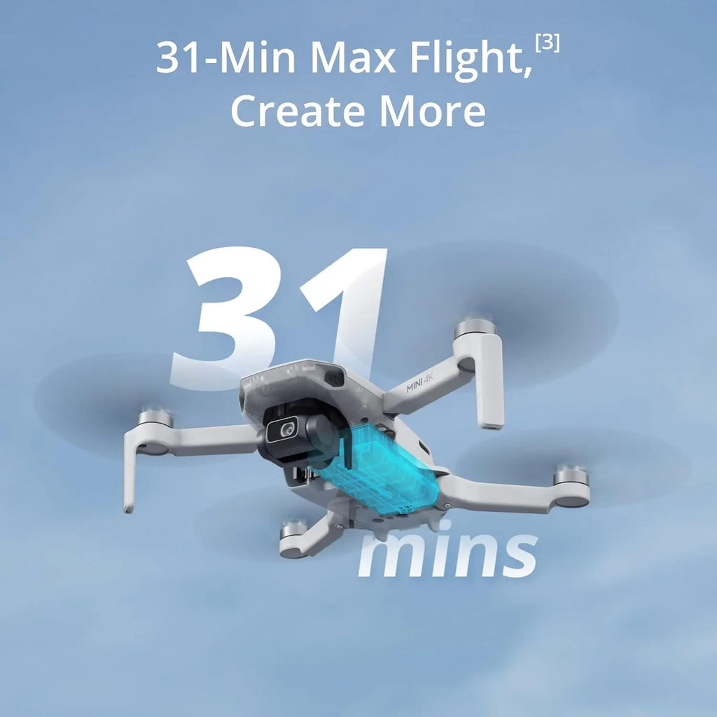 DJI Mini 4K Drohne Kamera 249g 3-Achsen Gimbal Stabilisierung 10km Videoübertragung Auto Rückkehr Widerstand Lange Akkulaufzeit Original C0