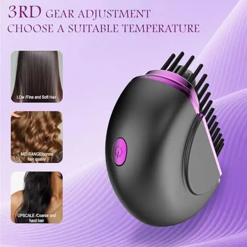 Mini-Glätteisen Wiederaufladbare Tragbare Haarglätterbürste Wiederaufladbar Schnelle Erwärmung Heiß Tragbar Reise für Damen