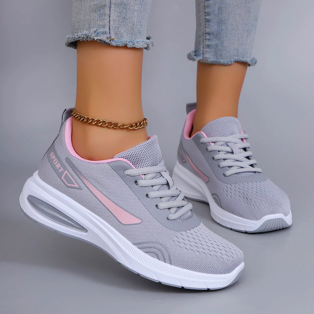 Frühlings-Freizeitsportschuhe für Damen, modisch, atmungsaktiv, leicht, rutschfest, verschleißfest, flache Schuhe