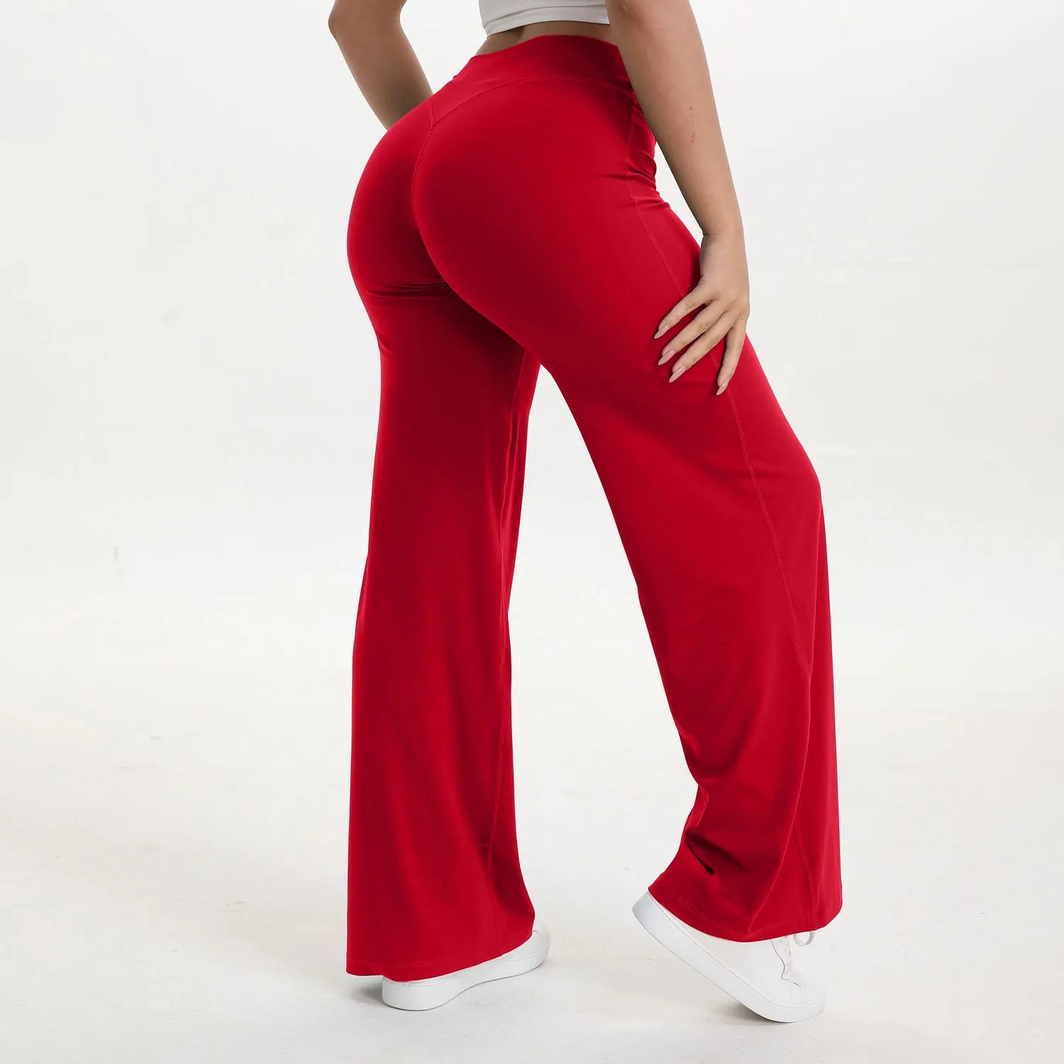SoftMotion Damen Leggings Gerade Beine Mittlere Taille Yoga-Hose GYM-Leggings Naked Feel Pilates Laufhose Sporthose