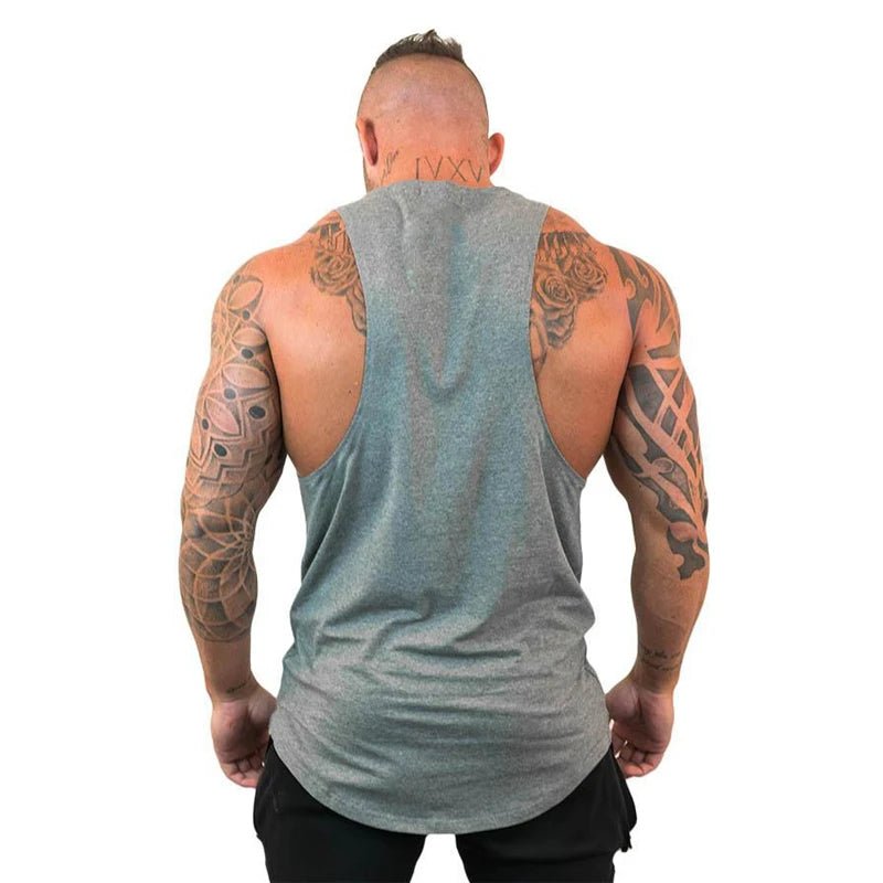 Sommer Bodybuilding Tanktops Workout Stringer Ärmellose Shirts Fitness Herren Gym Kleidung Baumwolle Atmungsaktive Sport Muskelwesten