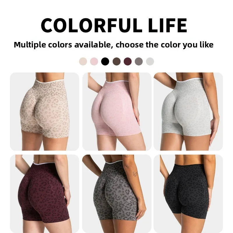Schnelltrocknende, nahtlose Yoga-Shorts für Damen, hohe Taille, Po-liftend, Bauchkontrolle, Lauf- und Fitnesshose
