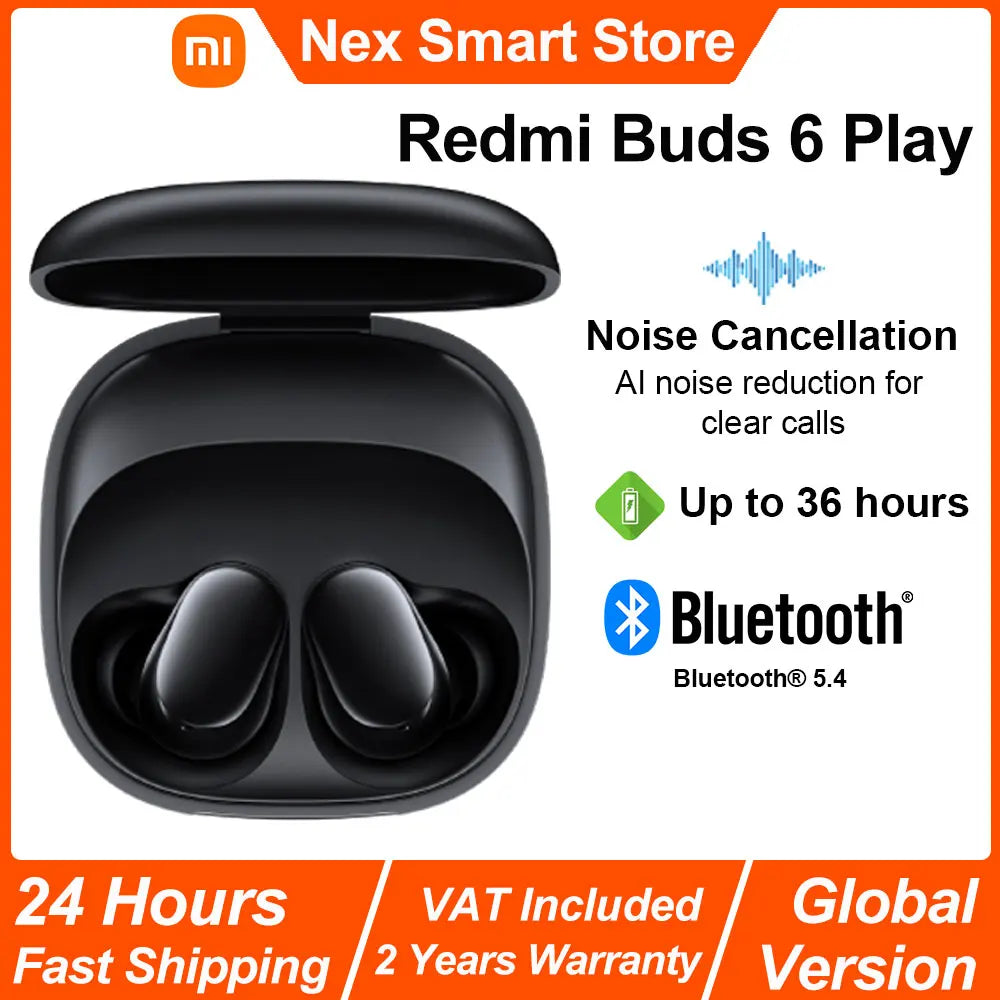 Xiaomi Redmi Buds 6 Play Wireless Bluetooth Earphone, AI Noise Reduction, Touch control Wireless Earphone, Long Endurance BT5.4 Hauptbild