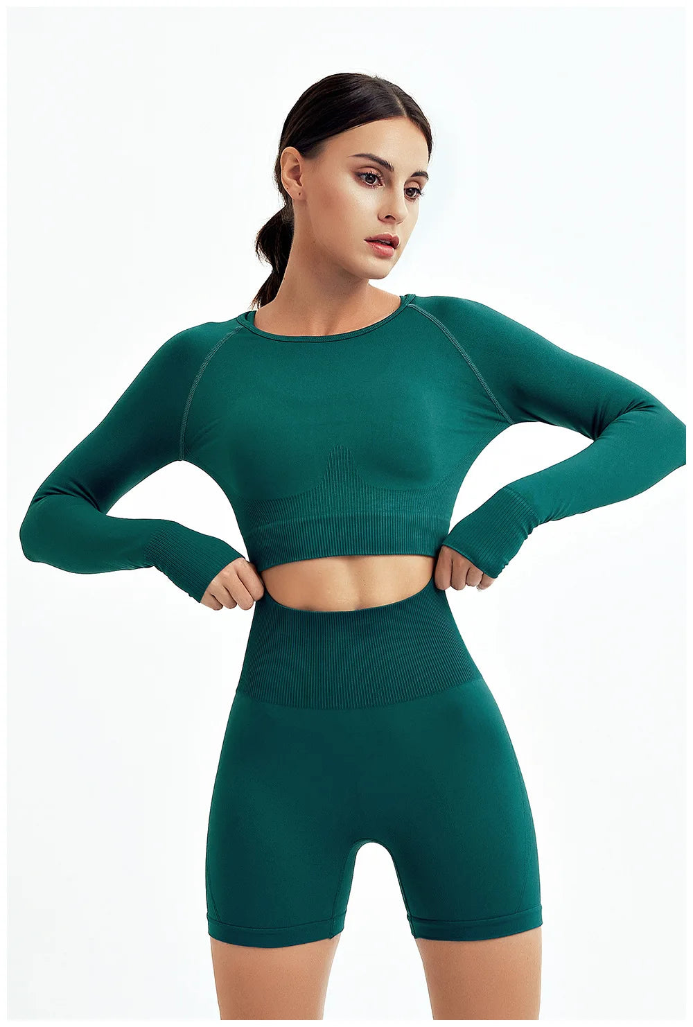 WAREBALL 2/3/4-teiliges Nahtloses Yoga-Set Sportkleidung Yoga-Anzüge für Frauen Fitness-Set Trainingsanzüge Sport-BH Gym Leggings