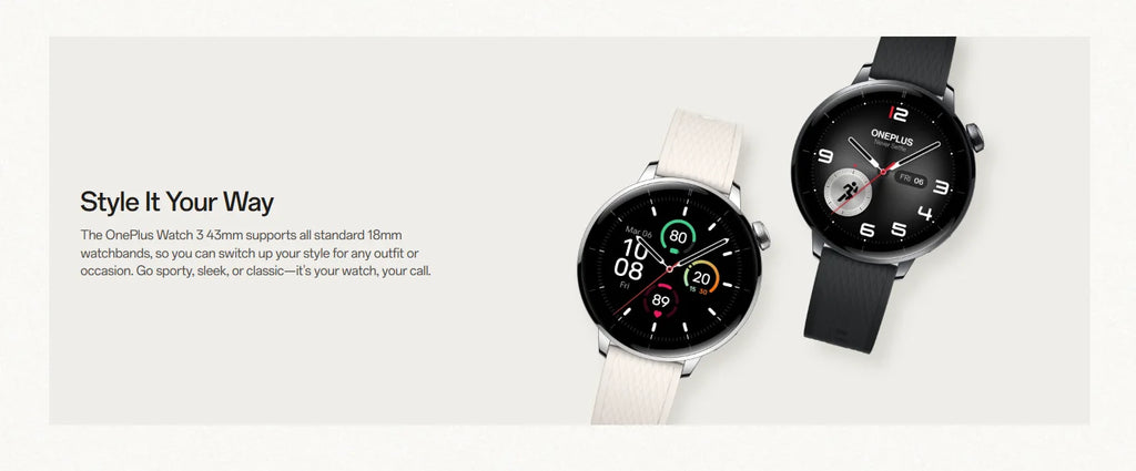 Globale Version OnePlus Watch 3 43mm Smartwatch 1.32 Zoll AMOLED Display Bis zu 60 Stunden Akkulaufzeit Wear OS by Google GPS NFC