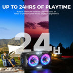 W-KING 250W PEAK Großer Bluetooth Lautsprecher Lauteste/Massive 120dB/12 Custom Bass, V5.3 Big Party Boombox Tragbarer Kabelloser Lautsprecher