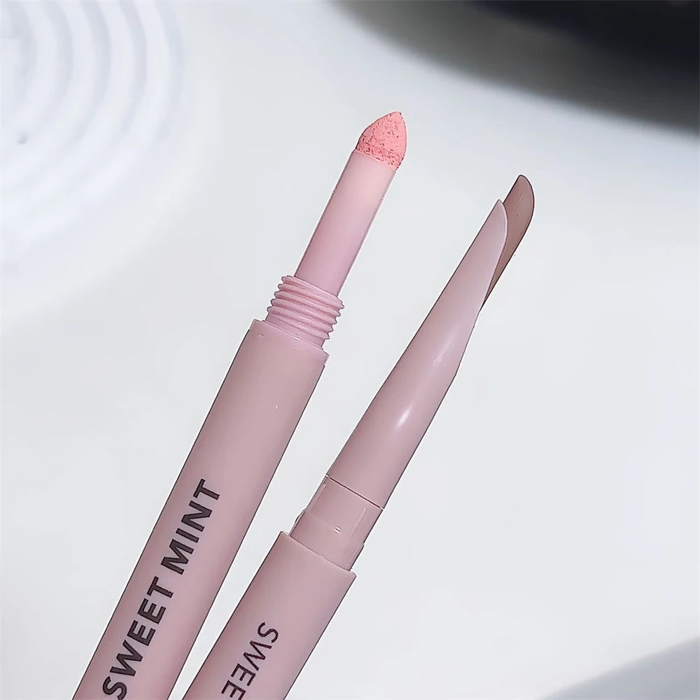 Doppelseitiger Lying Silkworm Eyeliner Pencil Diamond Glitter Matt Aegyosal Pen Aufhellende Creme-Lidschatten-Highlighter-Augen-Make-up