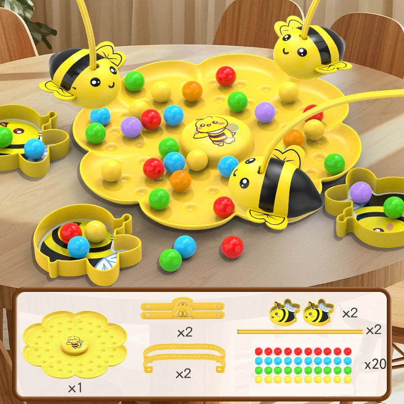 Bumble Bee Magnetspiel Lustige Familienbrettspiele Montessori Sortierpuzzle Angelspiel Interaktive Spiele für Kinder und Erwachsene