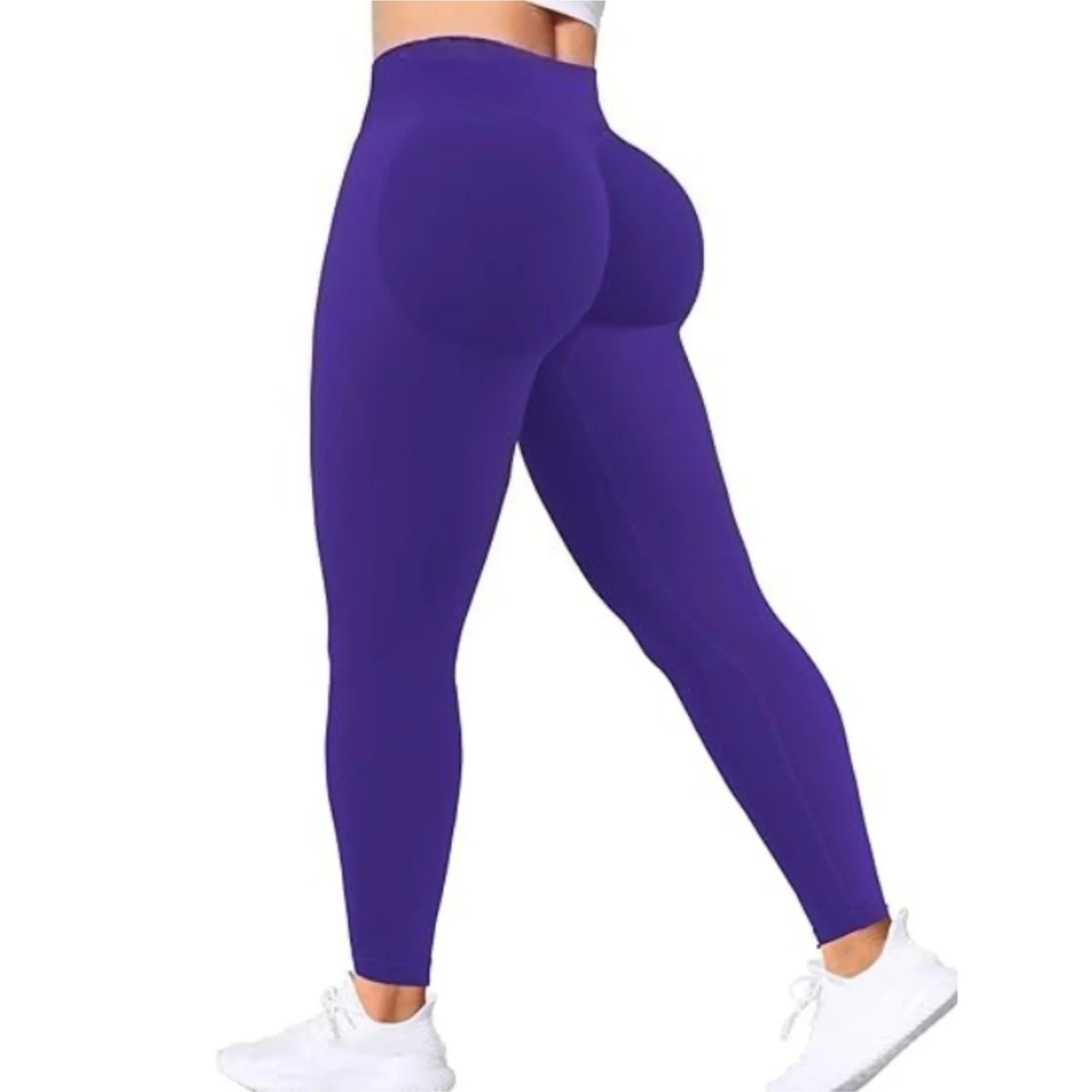 Nahtlose Damen-Yogahose mit festem Bund, dreifachem Bund, sexy, hüfthebend, enge Sporthose, Fitness-Trainings-Yogahose