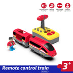 Kinder RC Elektrische Eisenbahn Lokomotive Magnetische Bahn Diecast Slot Spielzeug Passend für Holzeisenbahn Schienen Spielzeug für Kinder Geschenke