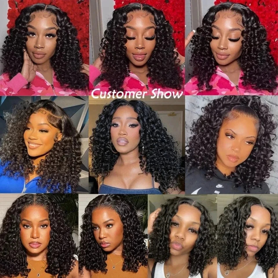 Pixie Locken Echthaar Weave Bundle mit Verschluss Brazilian Echthaar Weave Extensions 100% Echthaar Tressen HD Lace Verschluss