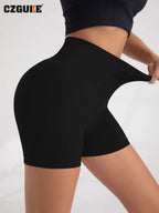 CZGUKE Damen-Outdoor-Sporthorts, Fitnesshose, Gym-Aufwärmhose, Yogahose, hochwertige, enge Jogging-Shorts und Radhose