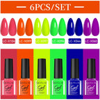 LILYCUTE Nagelgel-Politur-Set, Rosa Grün, Frühling, DIY-Nagelkunst-Design, lang anhaltend, Soak Off UV Gel, Maniküre, Malgel, Vernis-Kit