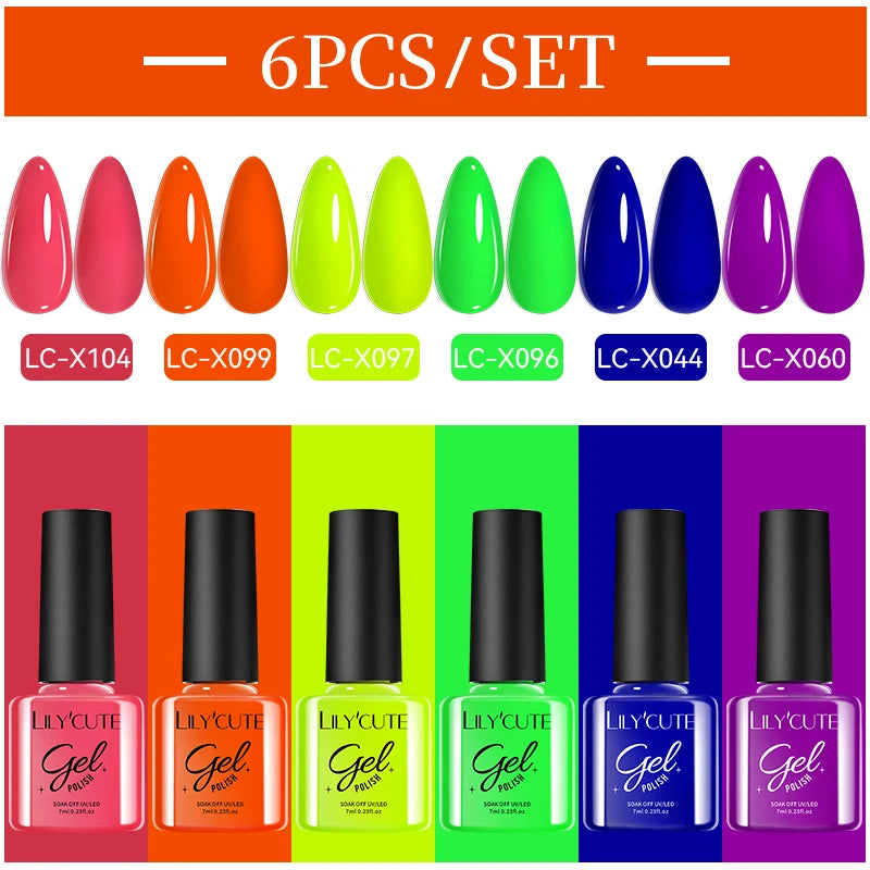 LILYCUTE Nagelgel-Politur-Set, Rosa Grün, Frühling, DIY-Nagelkunst-Design, lang anhaltend, Soak Off UV Gel, Maniküre, Malgel, Vernis-Kit