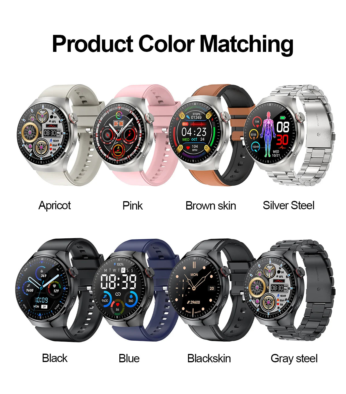 2025 Neue Smartwatch für die Krankenpflege: Blutsauerstoff, Blutfett, Harnsäure, EKG+PPG, Körpertemperatur, Bluetooth-Anruf, Gesundheits-Smartwatch