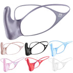 YAULAANG Sexy Herren Glanz Gay Unterwäsche Öliger G-String Tanga Glänzend niedrige Taille Hohe Elastizität Herren Dessous