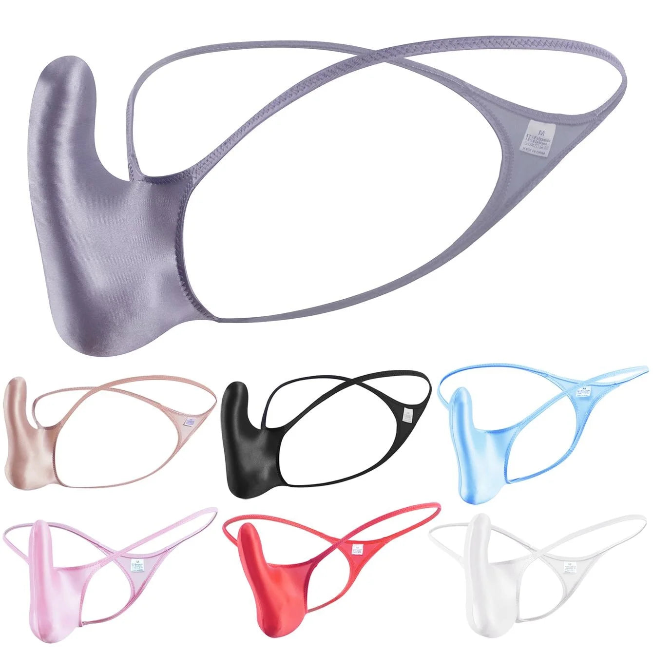 YAULAANG Sexy Herren Glanz Gay Unterwäsche Öliger G-String Tanga Glänzend niedrige Taille Hohe Elastizität Herren Dessous
