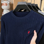 Luxus Herrenmarke Frühling Hochwertiger Strickpullover Rundhals Jacquard-Stickerei Langarm Pullover Freizeit Mode Herren C