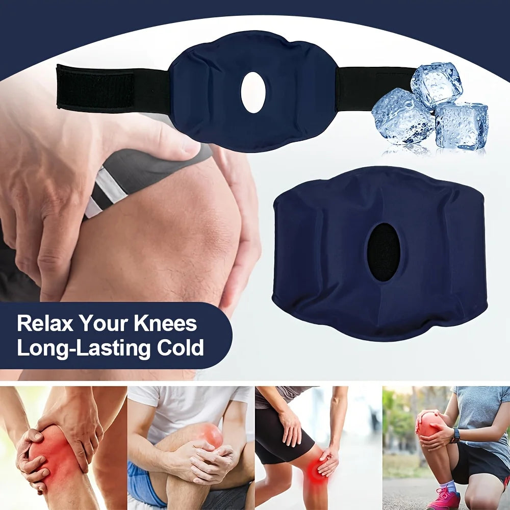 Nylon Gel Knie-Kühlpack Wiederverwendbarer Knie Kalt- und Warm-Kompressen Gelpack zur Knieentlastung und -entspannung Fußpflege-Zubehör