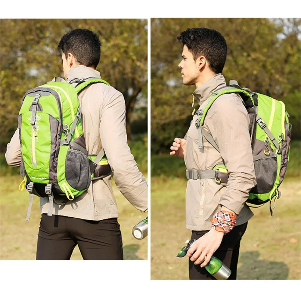 40L Wasserabweisender Reise-Rucksack Camping Wander Laptop Daypack Trekking Klettern Rucksäcke für Herren Damen Wanderausrüstung