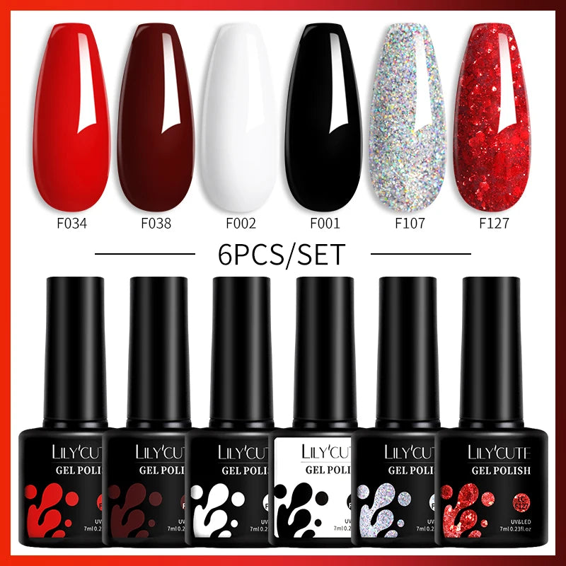 LILYCUTE Nagelgel-Politur-Set, Rosa Grün, Frühling, DIY-Nagelkunst-Design, lang anhaltend, Soak Off UV Gel, Maniküre, Malgel, Vernis-Kit
