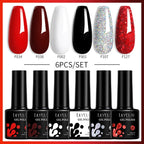 LILYCUTE Nagelgel-Politur-Set, Rosa Grün, Frühling, DIY-Nagelkunst-Design, lang anhaltend, Soak Off UV Gel, Maniküre, Malgel, Vernis-Kit