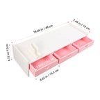 White Pink Computer Heightened Shelf Stand Lapdesk with Drawer Computer Desktop Organizer Office Riser Monitor Bracket Stand