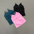 Vision Twist Front Longline Top Damen Gym Tank Yoga Oberteile Schnelltrocknend Dünne Träger Hochelastisches Lauf-Tanktop Push-up Fitness-Weste