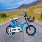 12-Zoll-Kinderfahrrad, Blau, Stabiles Radfahren, Zuverlässiges Bremssystem, Weicher Sitz für Kleinkinder von 2-4 Jahren