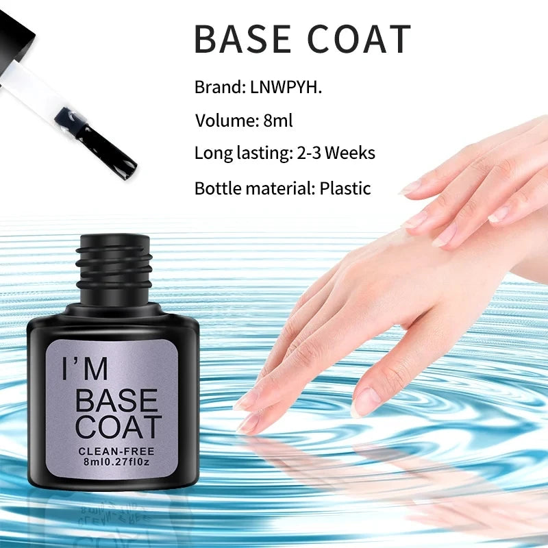 Gel-Nagellack-Kit, professionelles Nagelgel-Kit mit Nageltrockner, Soak-Off-Nagellack-Kit, Unterlack, Überlack, Maniküre-Werkzeug-Set