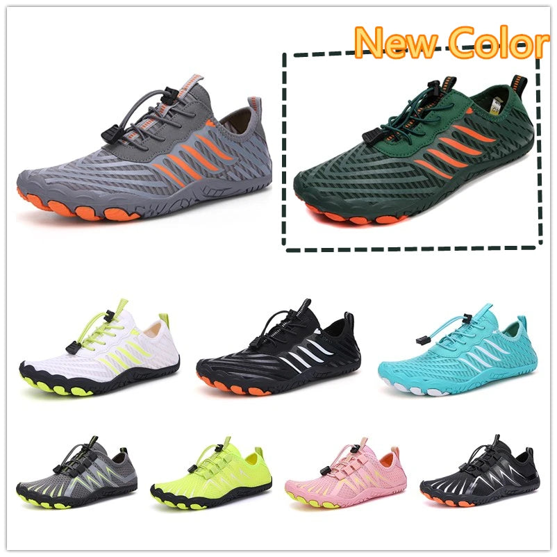 Unisex-Schnelltrocknende Wasserschuhe Herren Damen Bunte Strand-Schwimm-Surf-Wasserschuhe Paar Barfuß-Upstream-Sneaker Zweitbild