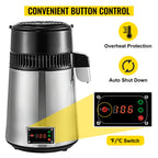 VEVOR 4L Wasserdestilliergerät Destillierapparat Filter Brennerei Reiniger Mondschein-Apparat DIY Spender-Kit für Haushaltsgeräte