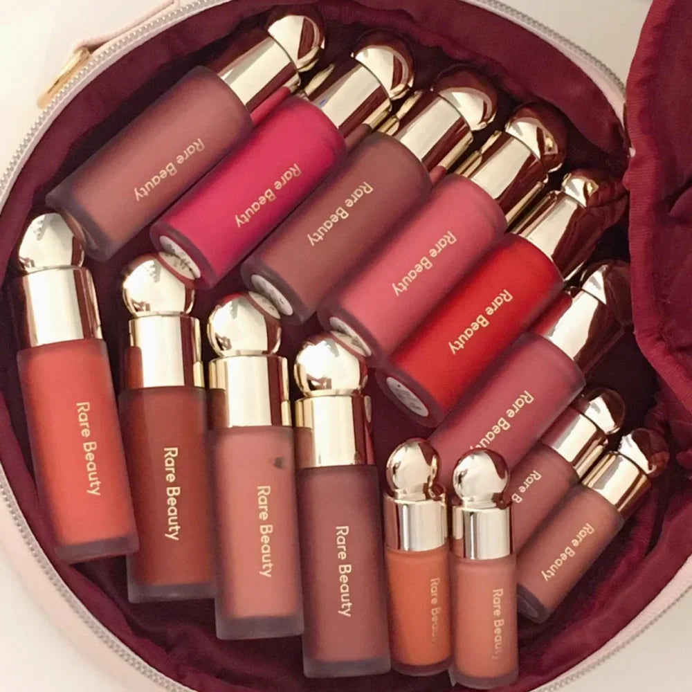 Rare Beauty Melting Cream Blush Make-up Matt Perlmutt Textur Glitzer Rouge Highlighter Hell nähren befeuchten Lipgloss