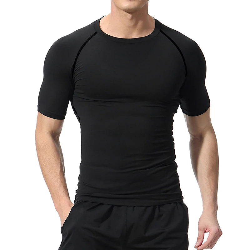 Grafische Kompressionsshirts für Herren, athletisch, schnell trocknend, Rash Guard, dehnbar, Baselayer, Unterhemden, Fitnessstudio, Workout, Lauf-T-Shirt-Oberteile