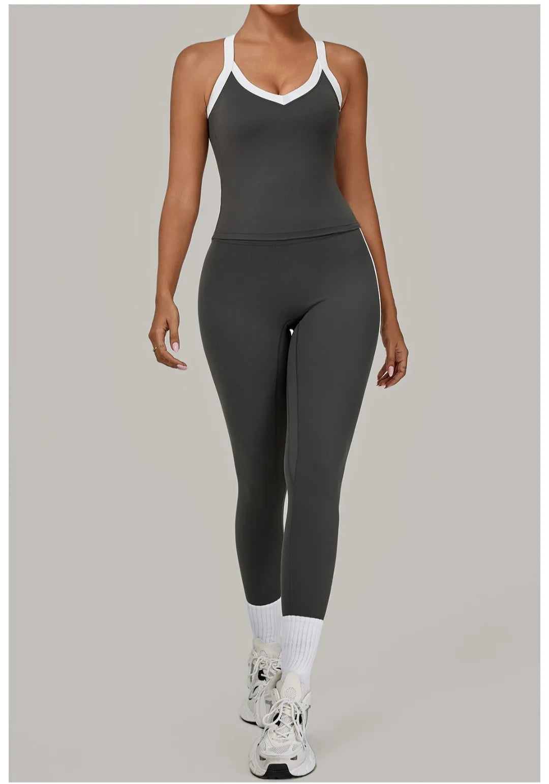 2PCS Damen Yoga-Set Hohe Taille Peach Hip Herausnehmbare Polsterung Sport-BH Hose Fitnessanzug Laufen Workout Gym Leggings Yoga-Set