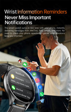2026 Neue Smartwatch NFC EKG+PPG Blutsauerstoff Harnsäure Blutdruck Saphir Smartwatch Herren für Android iOS Smartwatch Herren