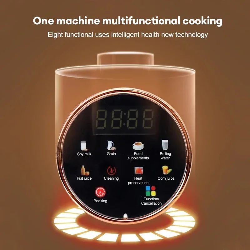 1500ML Sojamilchmaschine Elektrischer Entsafter Mixer Sojabohnenmilchbereiter Wandbrechmaschine Reispastenbereiter Frühstücksmaschine