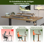 Devoko elektrischer höhenverstellbarer Schreibtisch 120 × 60 cm mit Monitorständer Ergonomischer Sitz-Steh-Schreibtisch (Weiß)