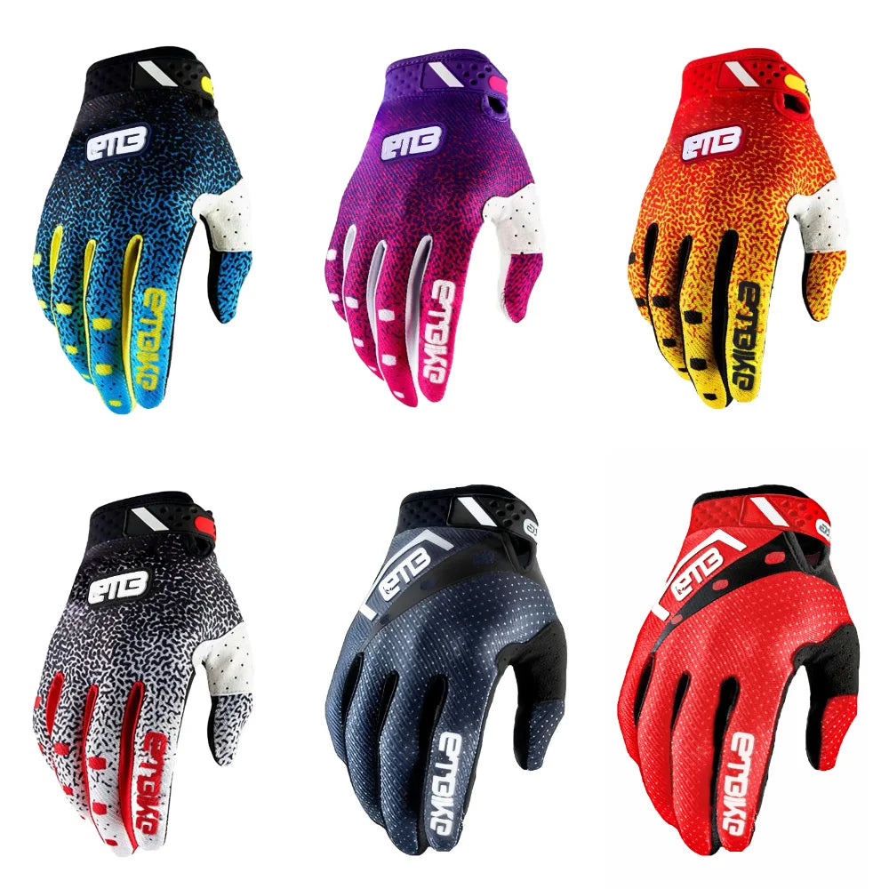 ETBIKE Reithandschuhe, Motorrad Outdoor Sport Offroad, MX Handschuhe MTB DH, Touchscreen-Unterstützung