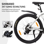Vankel 27,5 Zoll Mountainbike für Erwachsene, 21-Gang-Schaltung, Dual-Scheibenbremsen, All-Terrain-Fahrrad für Herren & Damen Fahrradgeschenke
