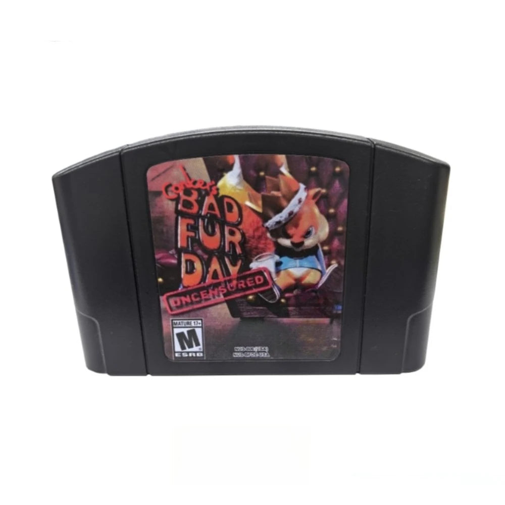 Conker's Bad Fur Day N64 Spielkassette US Version 64-Bit englische Sprache Unzensiert Sammlerstück Geschenk für Gaming-Enthusiasten Hauptbild