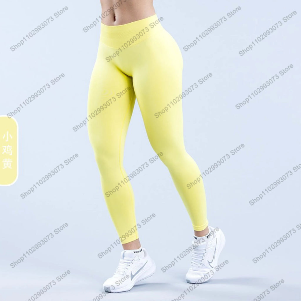 Damen High Waist Nahtlose Yoga Leggings Bauchkontrolle Po-Lifting Workout Hose Weiche Athletic Leggings für Fitnessstudio Fitness Laufen