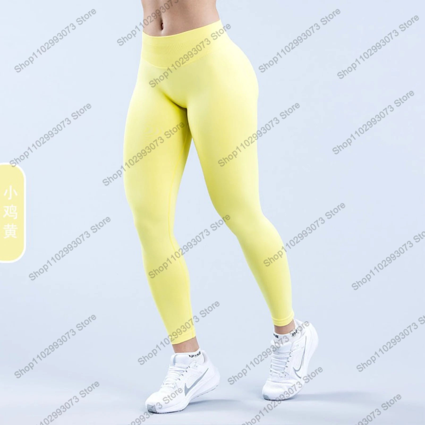 Damen High Waist Nahtlose Yoga Leggings Bauchkontrolle Po-Lifting Workout Hose Weiche Athletic Leggings für Fitnessstudio Fitness Laufen