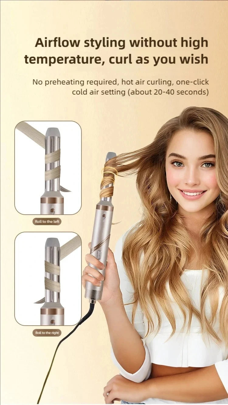 5-in-1 Handgriff Faltbarer Haartrockner Tragbarer Multifunktionaler Heimhaartrockner Negativ-Ionen-Haarpflege Lockenstab Persönliches Styling