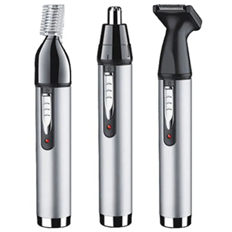 Kemei 4-in-1 Pflegeset Nasentrimmer Barttrimmer für Herren Elektrischer Augenbrauen- und Nasenhaartrimmer Nasen- und Ohrenmaschine wiederaufladbar