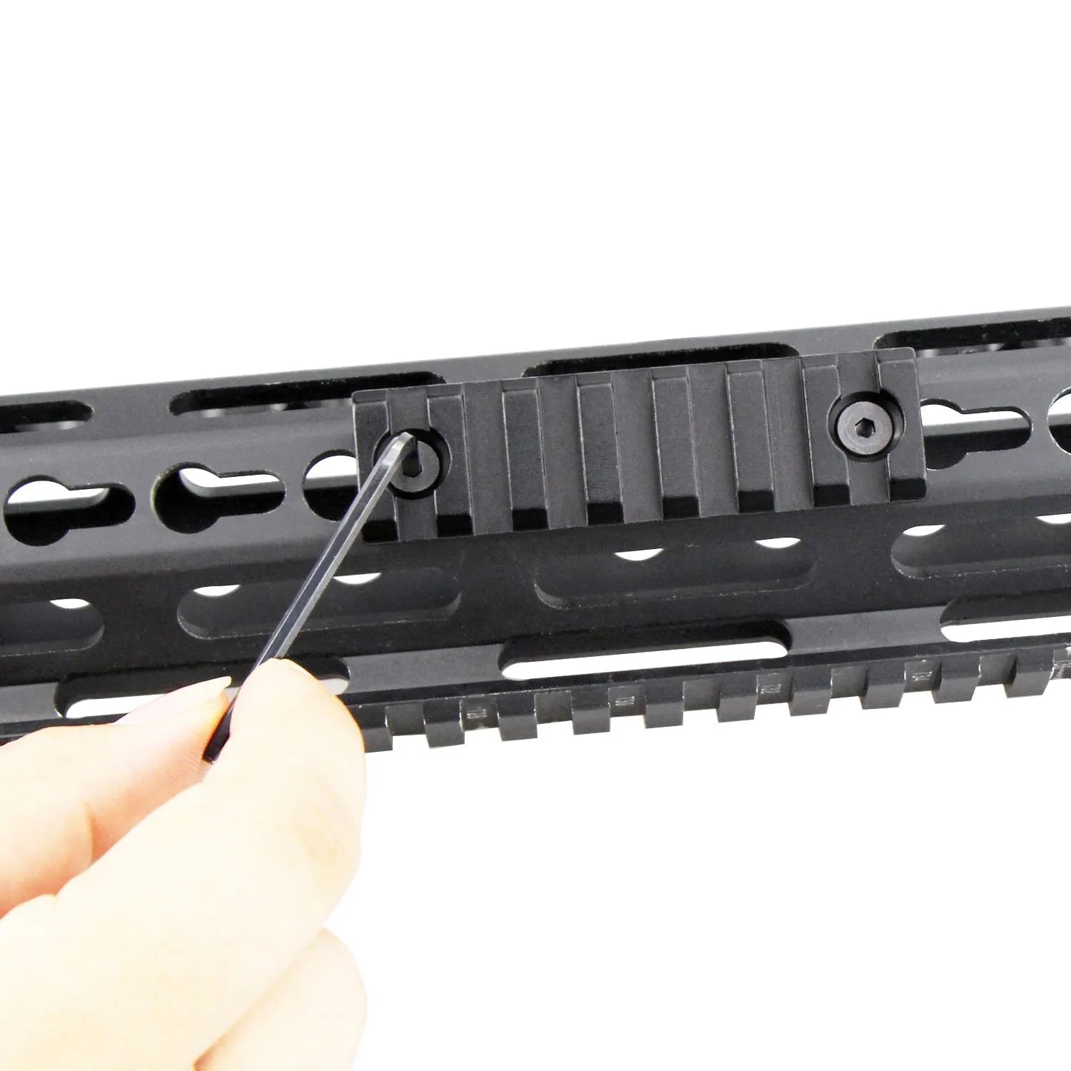 Jagd Taktische Picatinny Schiene 3-13 Slots 20mm Aluminium Schienenadapter Halterung für Keymod / M-LOK System Handschutz Zielfernrohr Montagebasis