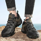 HIKEUP Rutschfeste Herren Wanderschuhe Atmungsaktive Outdoor Abriebfeste Spritzwassergeschützte Kletterschuhe Herren Sneaker Tourismus Bergschuhe