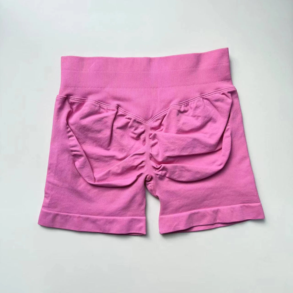 Impact Shorts 4.5" Nahtlos, hochelastisch, niedrig gerippter Bund, dezenter Po-Kontur-Shorts, Fitness Workout Yoga Gym Shorts