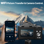 NBD 5K&64MP Digitalkameras für Fotografie, 16-fach optischer Zoom Kamera mit WiFi & App-Steuerung, Vlogging Kamera mit Autofokus