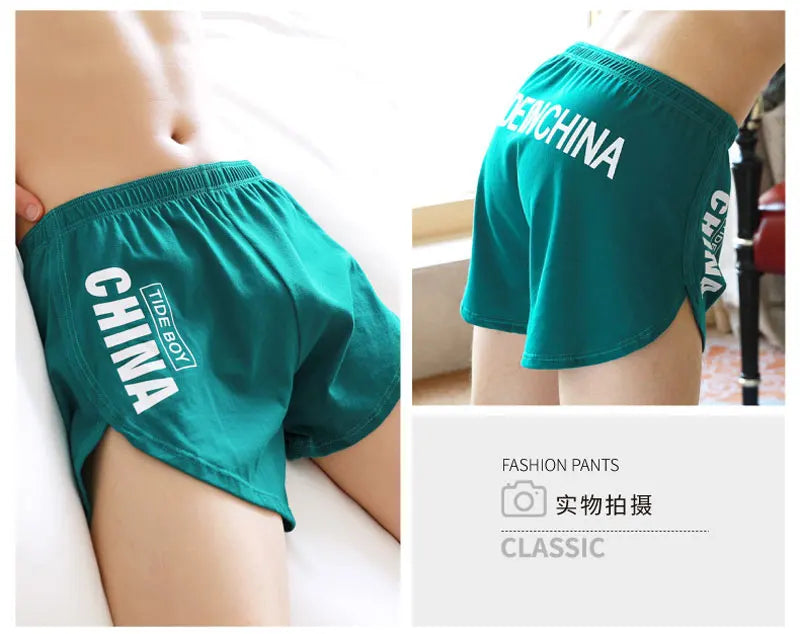 Fashion Locker Herrenunterwäsche 100% Baumwolle Weiche Mittelbund-Boxershorts Atmungsaktive Unterhosen Jungen Große Größen Boxershorts Schlafanzug